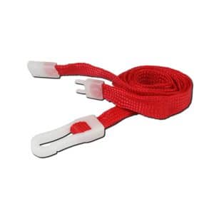 Red Breakaway Lanyards with Plastic Clip
